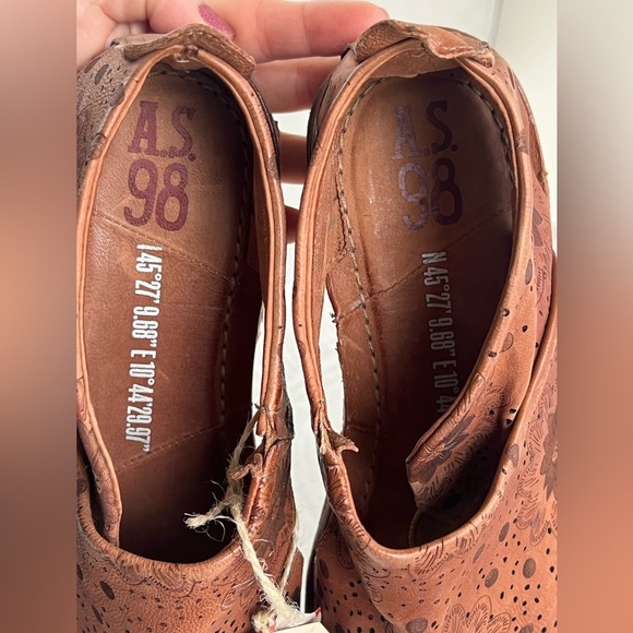 A.S.98 Women's Boho Reiley Floral Whiskey Brown Leather Sandals EU 41 US 10 NWT - Picture 13 of 13